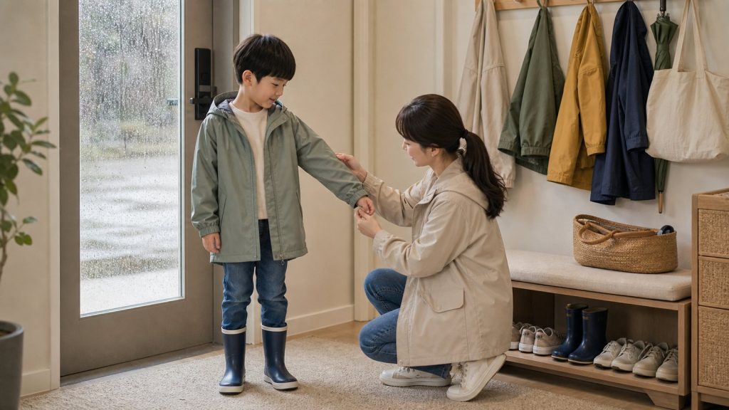 옷장 속 다양한 옷