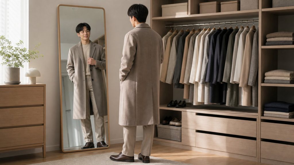 옷장 속 다양한 옷