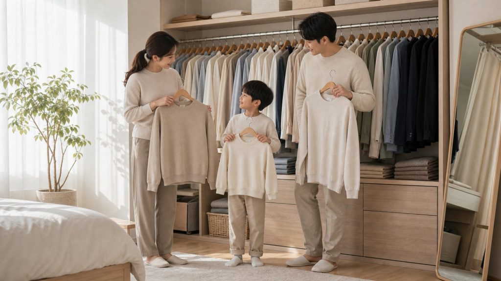 옷을 고르는 사람들