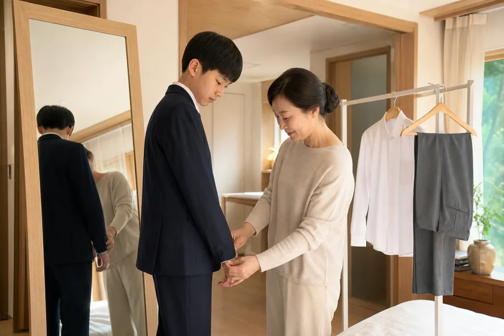 옷을 고르는 사람들