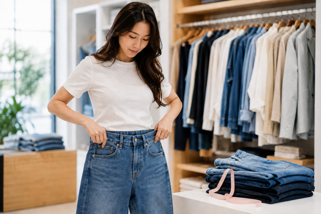 여성 청바지 사이즈