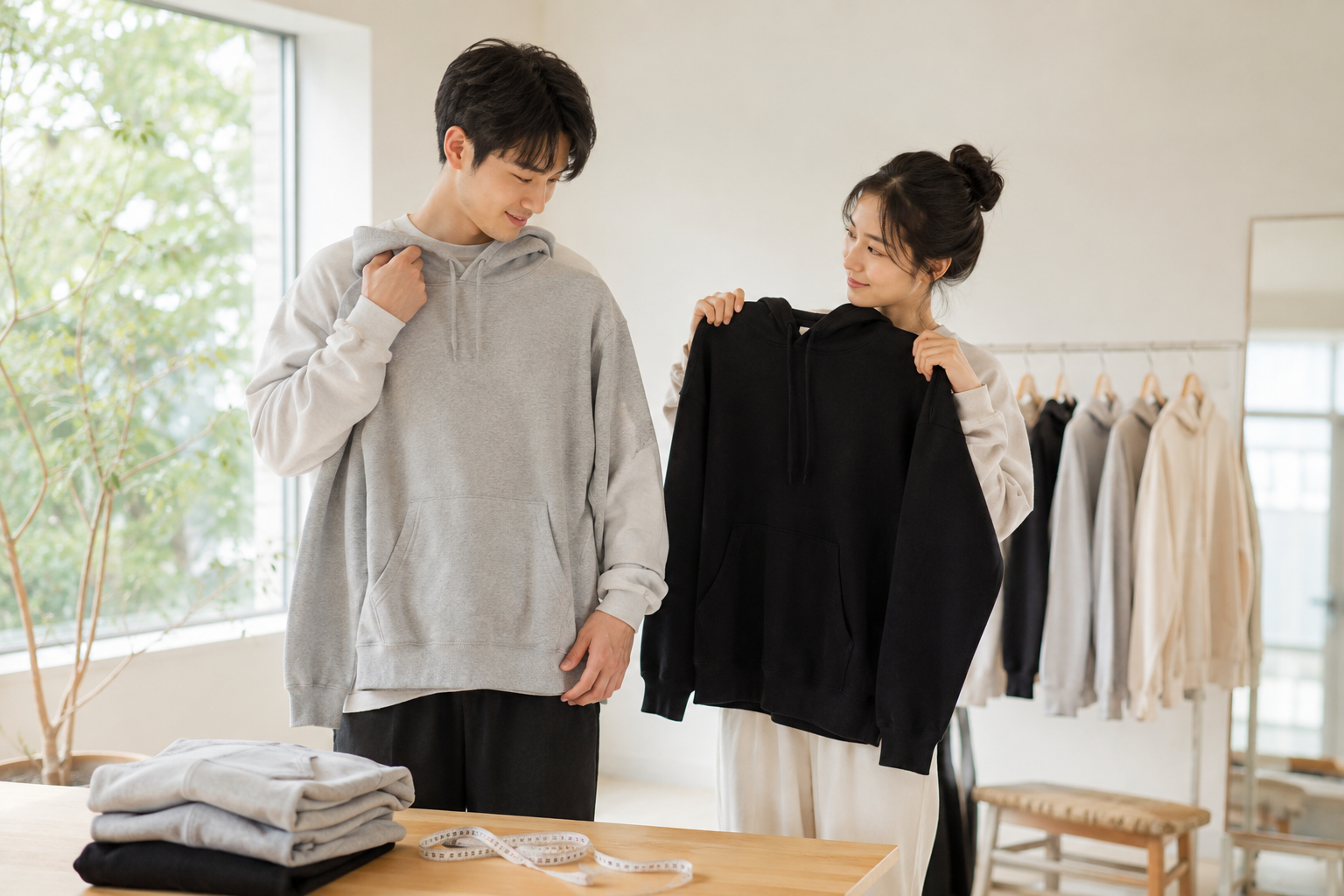 남녀공용 후드티 사이즈