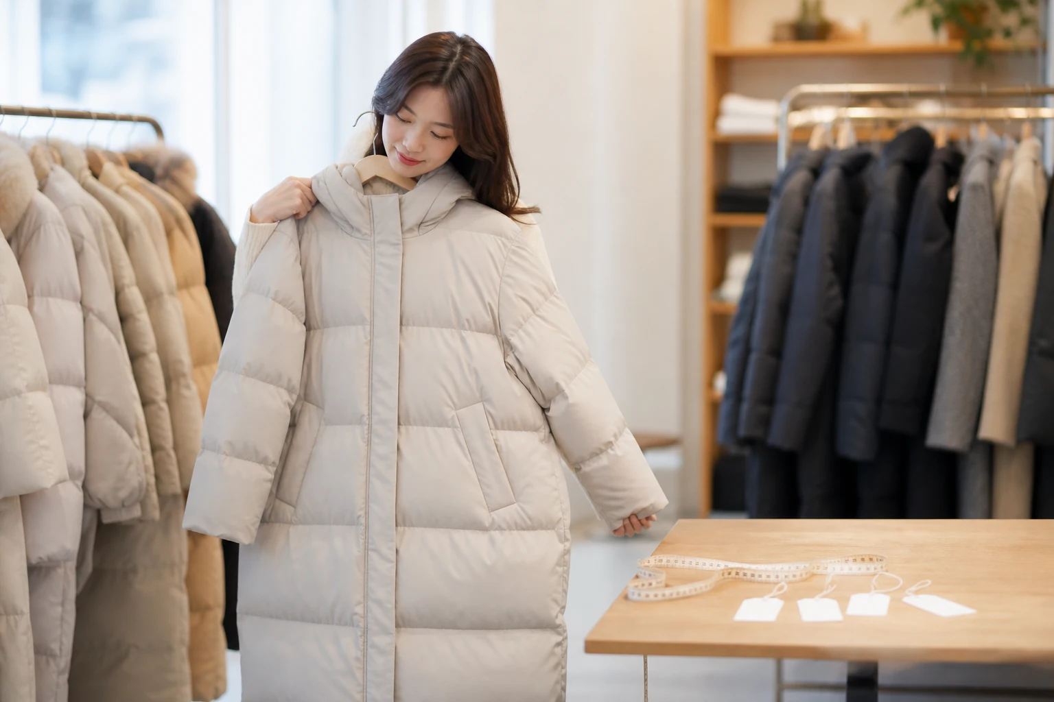 여자 패딩 사이즈